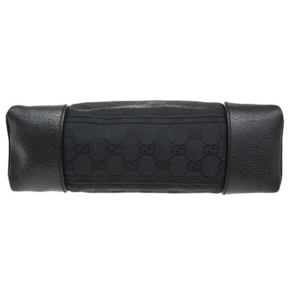 GUCCI Logo GG Pattern Shoulder Bag Canvas Leather Black SHW Italy 35MA141 - Picture 6 of 15